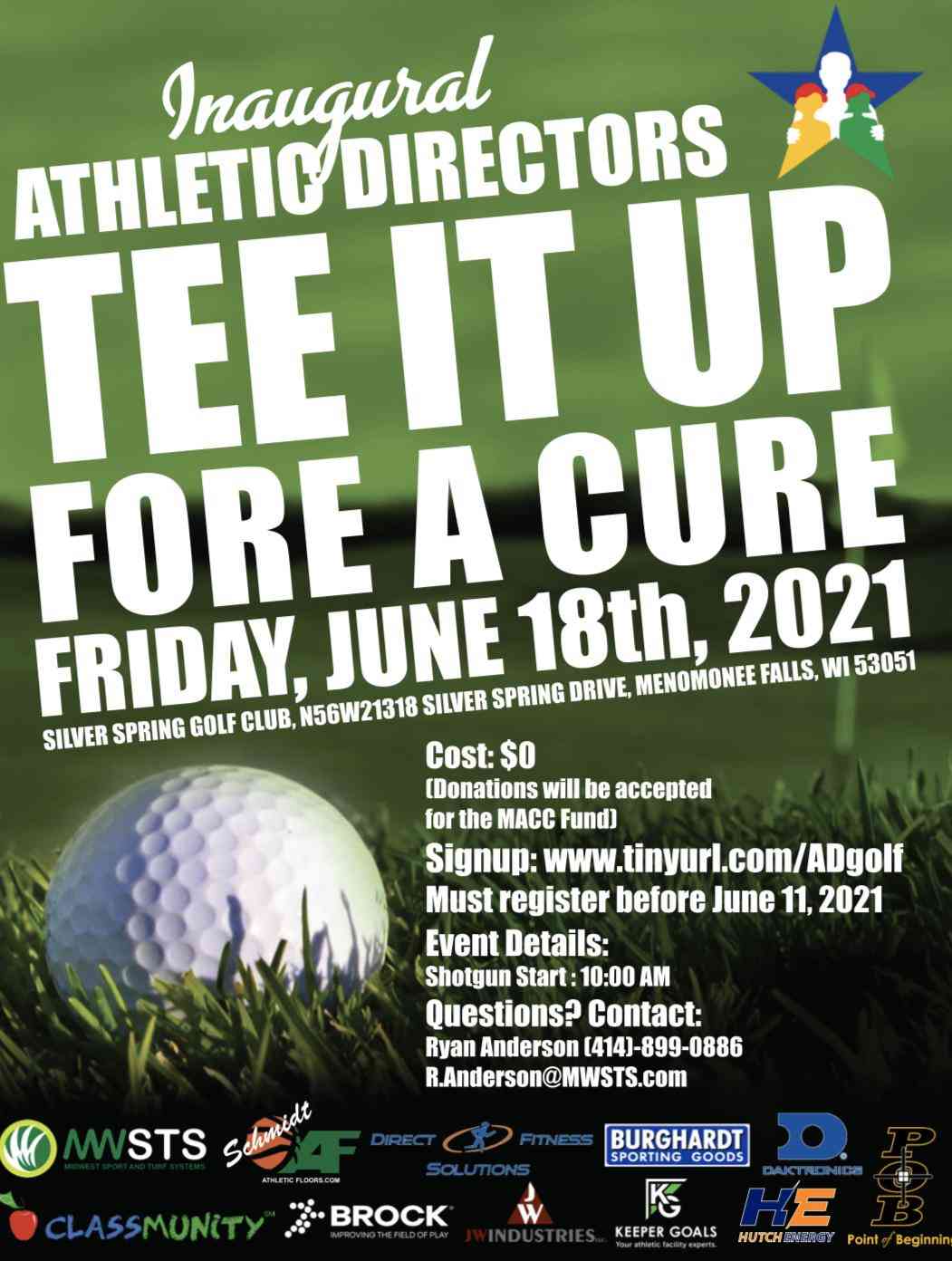 Athletic Directors Tee it Up Fore a Cure- The MACC Fund Image