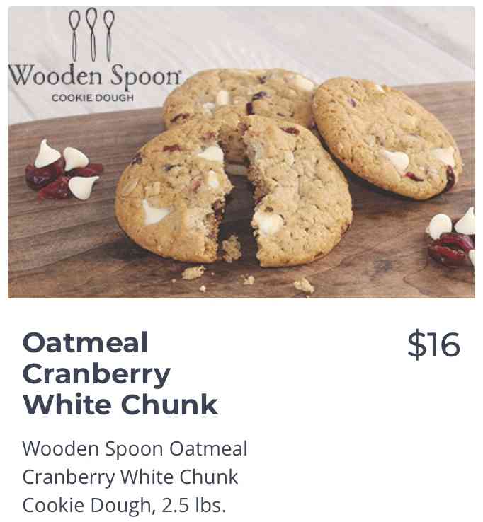 Oatmeal Cranberry White Chunk Cookie Dough Image