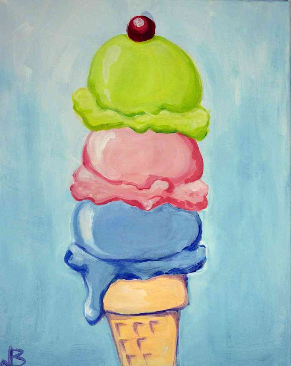 Ice Cream Painting Image