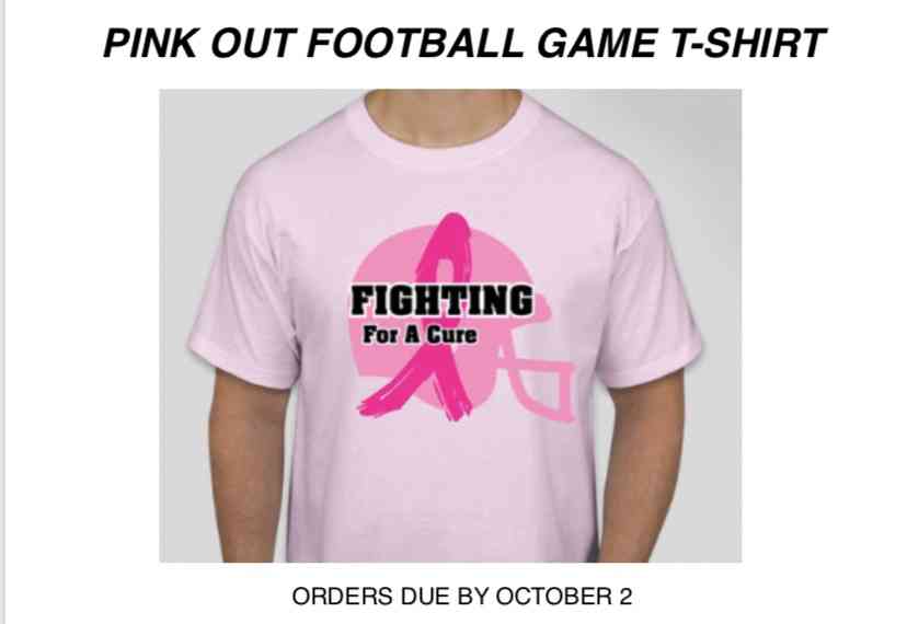 Football Pink Out Game T-Shirt Image