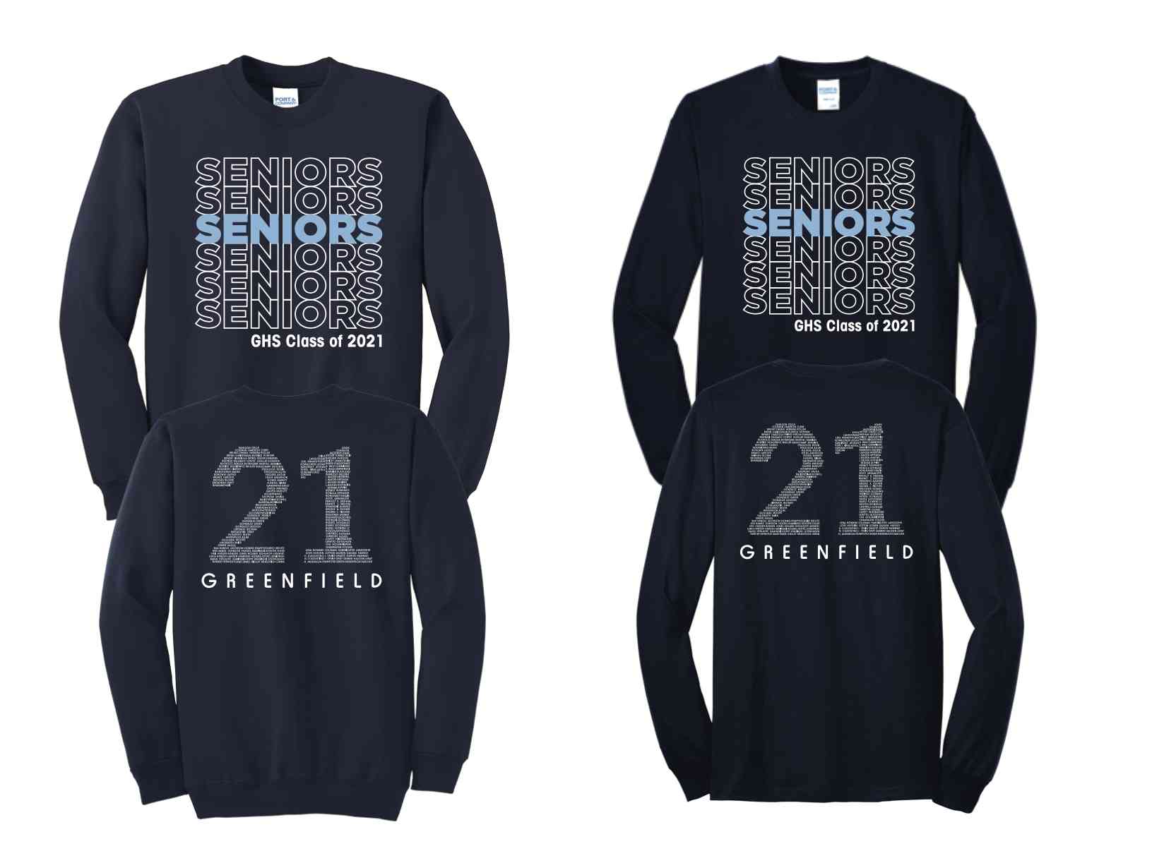 Package 2:  Long Sleeve and Crew Neck Image