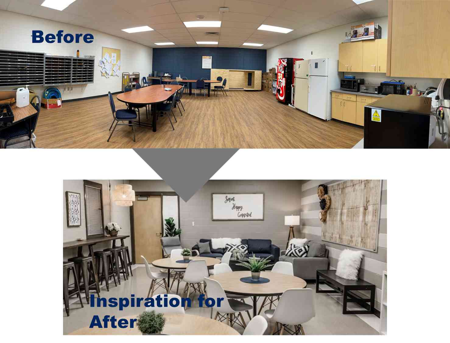 KMHS Staff Lounge Transformation Image