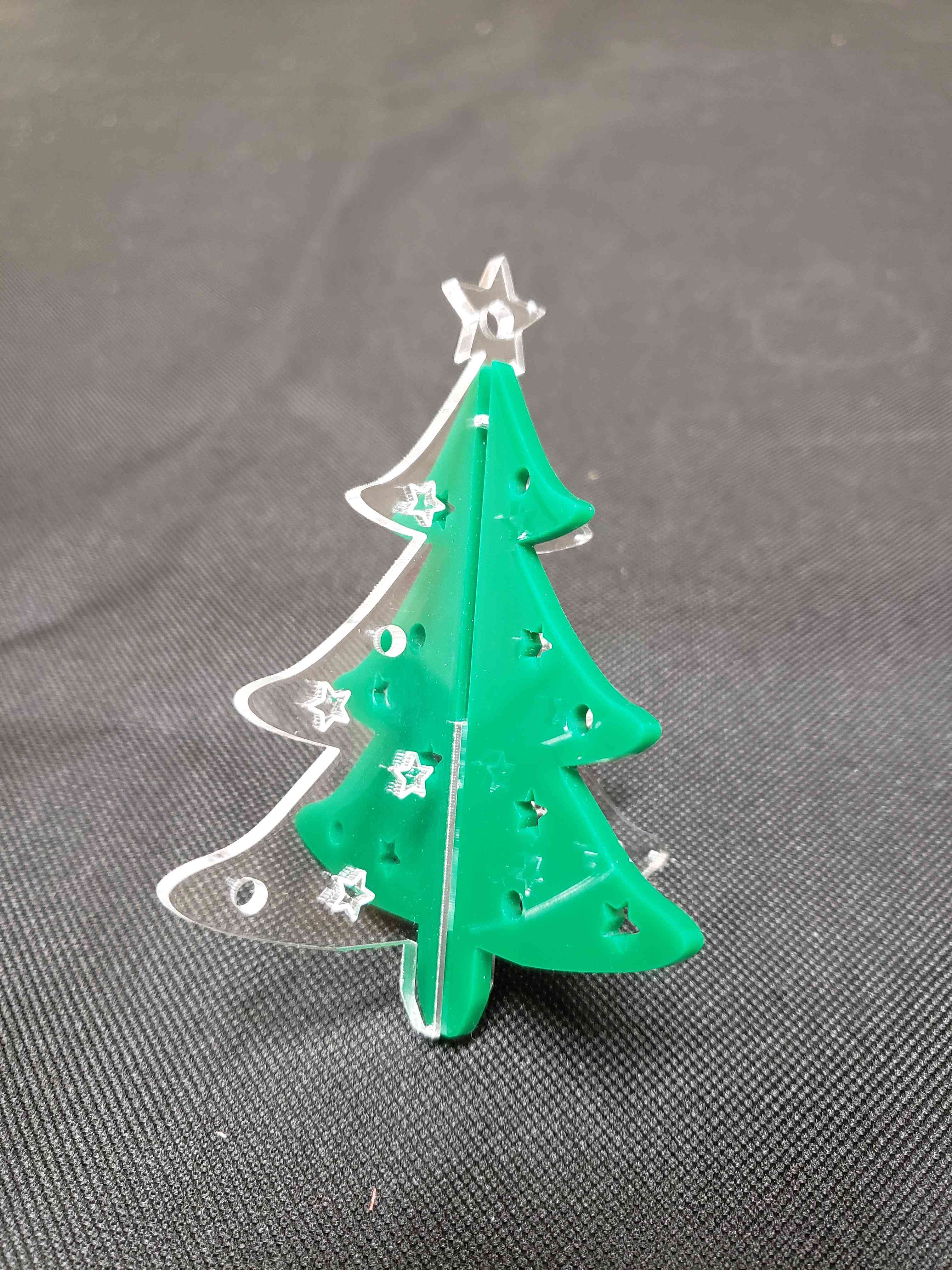 3D Laser Cut Christmas Tree Ornament (4