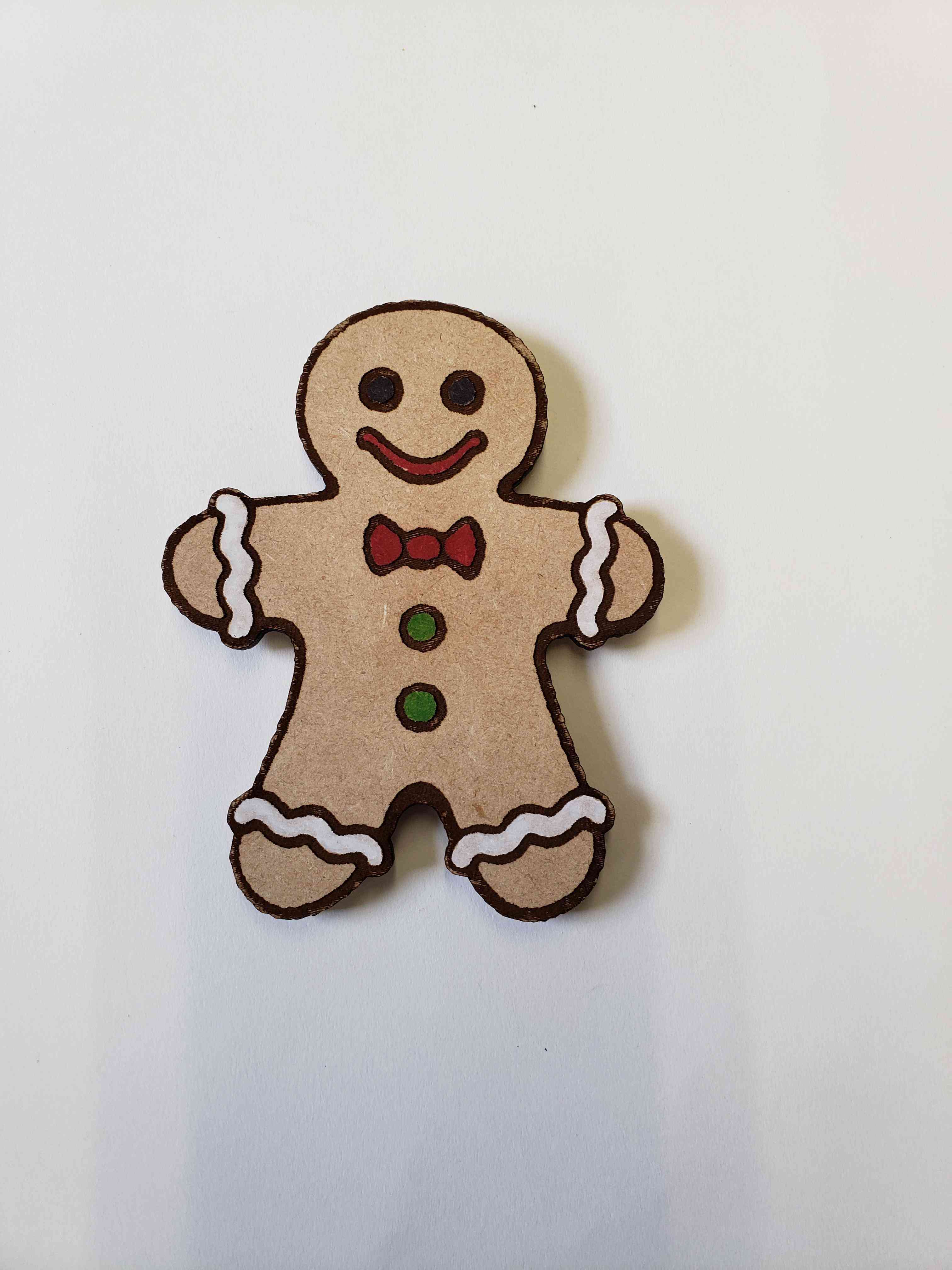 Laser Cut Gingerbread Man Magnet Image