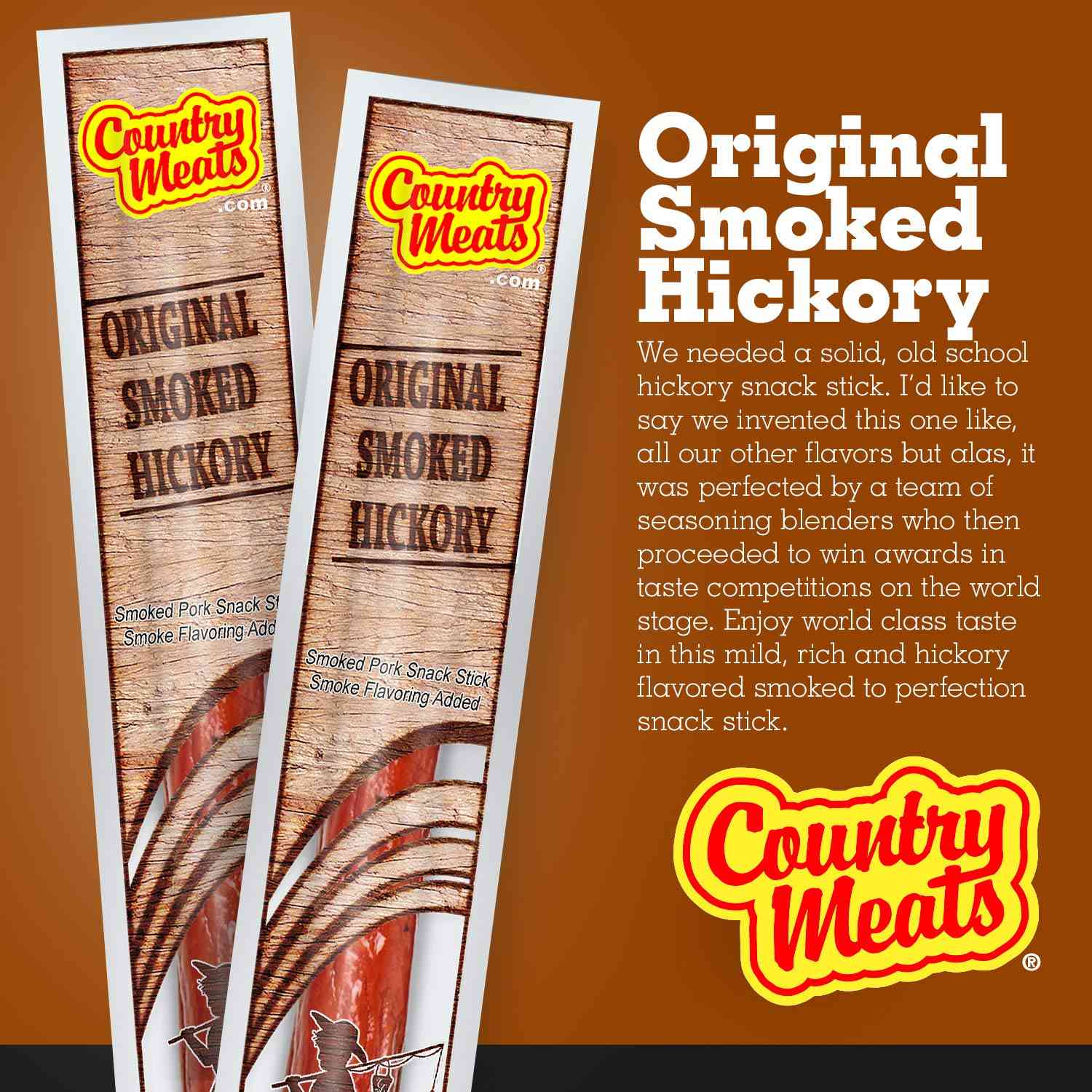 Country Meats Original Smoke Hickory Beef Sticks Image